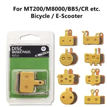 

Bicycle E-Scooter Metal Sintered Disc Brake Pads For SHIMAN0/MT200/M8000/BB5/CR Disc Brake Pad Gold Copper Base Bicycle Accs