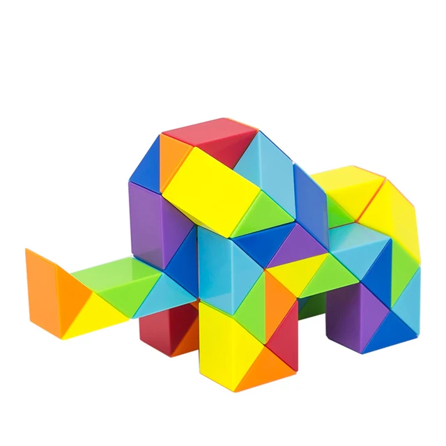 Magic Ruler Puzzle Cube Maze Toy Hand Game Case Box Fun Brain Game Challenge Toys Antistress Cube Twist Snake Folding Toy  (24) 2