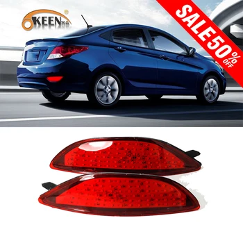 

2PCS For Hyundai Accent/Verna/Solaris 2008-2015 Led Rear Bumper Reflector Brake Light LED Bulbs Car Warning Tail Light Stop Lamp