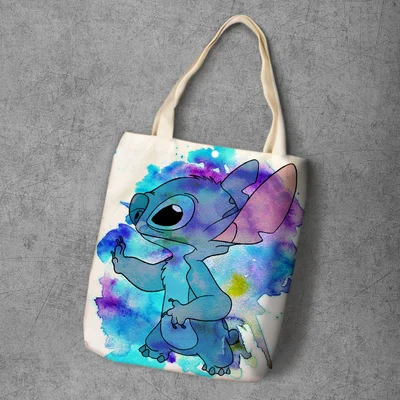 Сумка для подгузников disney, большая вместительность, мультяшная стежка, холщовая сумка-шоппер, сумка для покупок, сумка на плечо - Цвет: 15