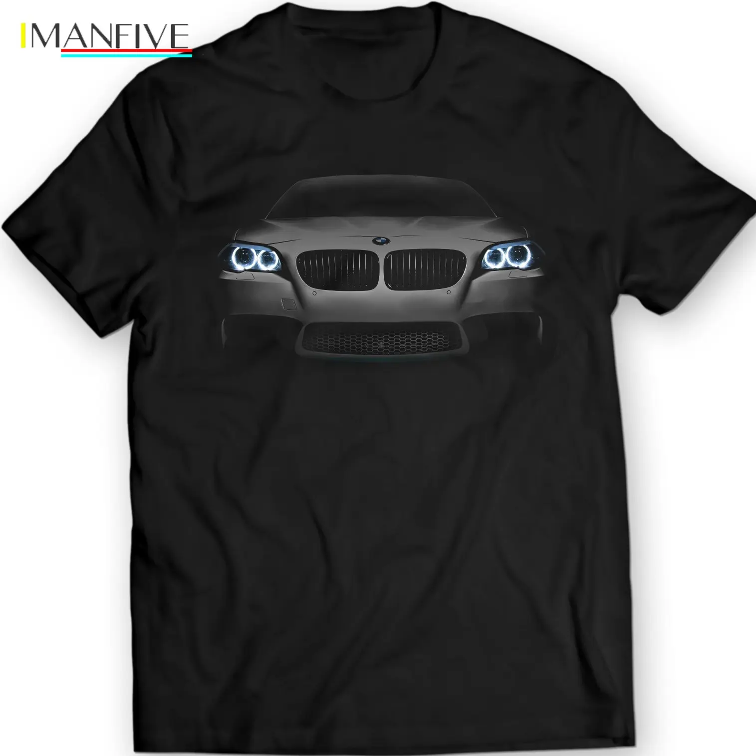 cheap 2019 New Cool Tee Shirt Germany Car M5 F10 Black T Shirt Bimmer 5er Angel Eyes power Holiday Gift Birthday T shirt