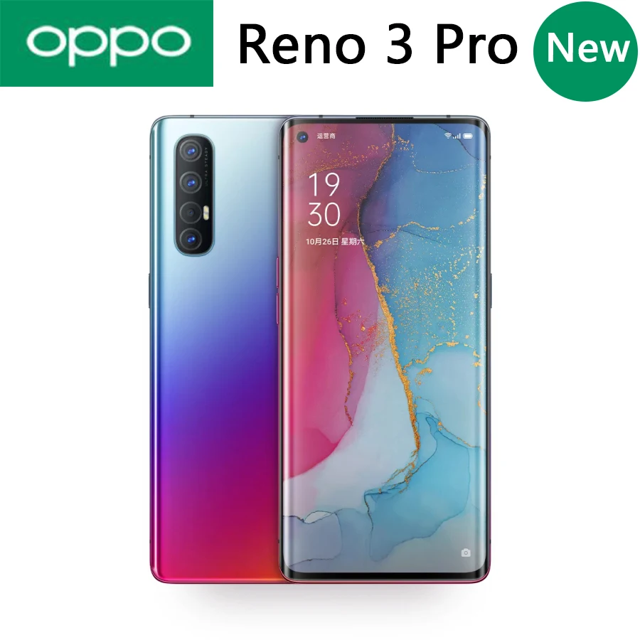 

New Original Oppo Reno 3 Pro 5G Smartphone Snapdragon 765G Octa Core 4025mAh Battery 48MP+13MP+8MP+2MP Real Cameras VOOC 4.0