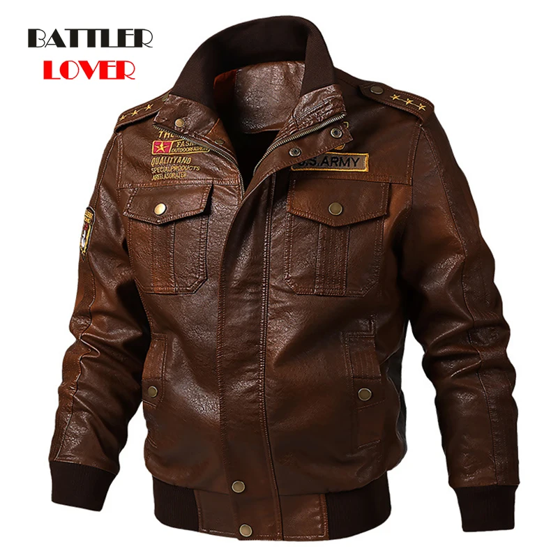 men's genuine leather bomber jackets High Quality Leather Punk Jackets Men Bomber Bandage Winter Motorcycle Jacket Man Leather Windbreaker Motor Biker Hombre Coat western leather jacket