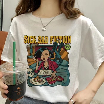 

Sick Sad Fiction 2020 Harajuku Kawaii Aesthetic Printed 90s Casual Tops T-shirt Fashion Summer Womens Pattern Printing
