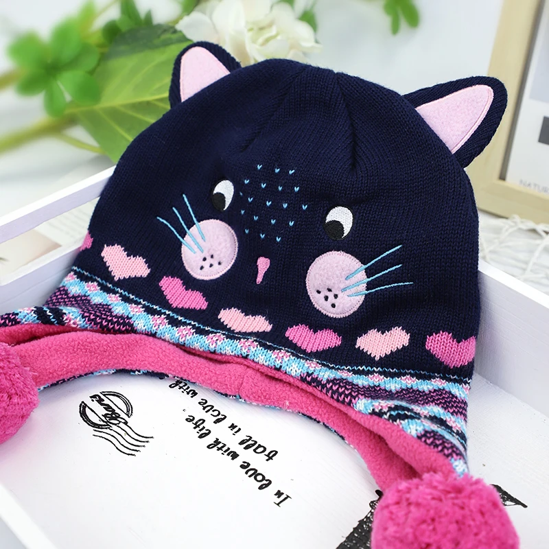 Connectyle шапка для маленьких девочек из хлопка с милым мультяшным котом черепом