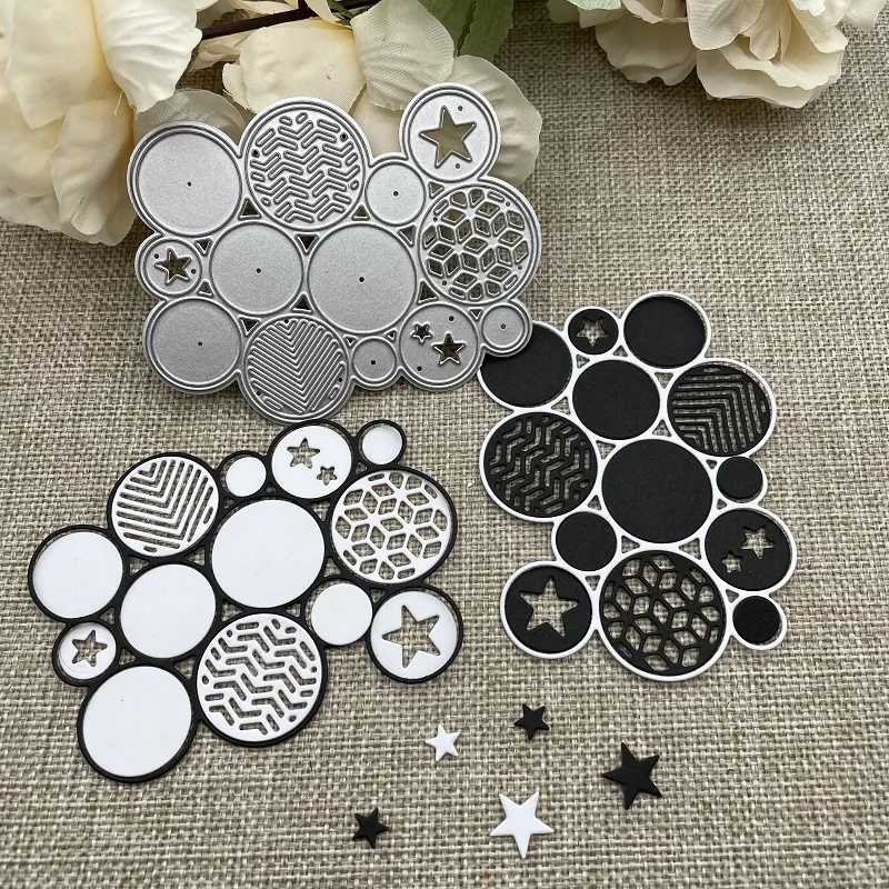 Unregelmäßigen kreis rahmen Metall Schneiden Stirbt Schablonen Für DIY Scrapbooking Dekorative Präge Handwerk Stanzen Vorlage