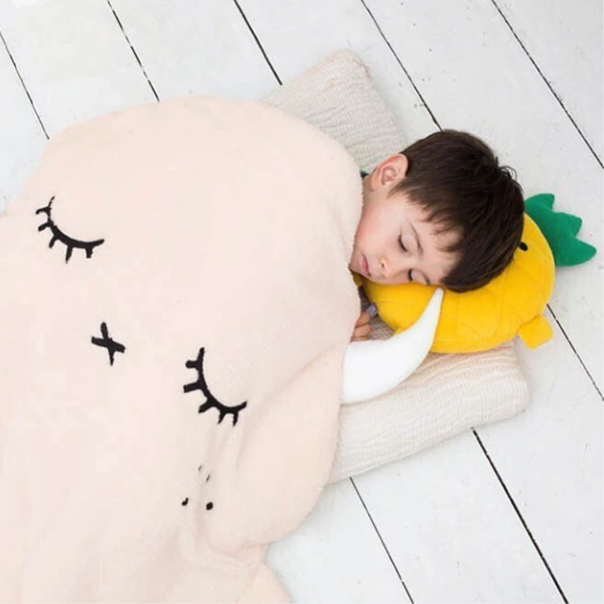 

Original devil Animal Stuffed Plush Toy Cartoon plush Air conditioning Blanket multi-function carpet For Birthday 105x95cm