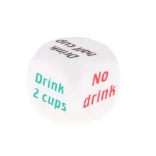 1PCS Color Printing English Wine Multi Sides Dices Friends Dinner Creative Dice Acrylic Party Drink Game Dices Bar Accessories