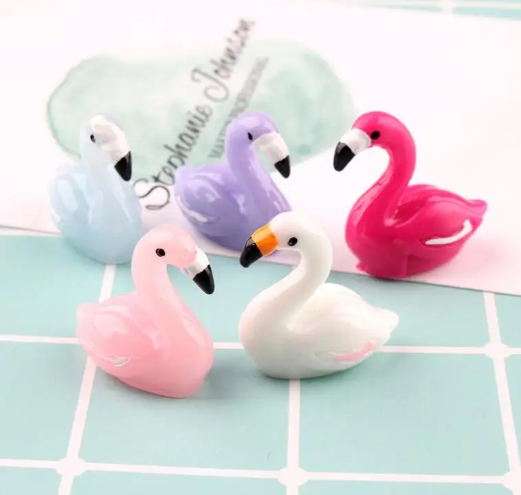 10 шт./лот Kawaii плоские пластмассовые лебедь животных смолы альбом для вырезок из