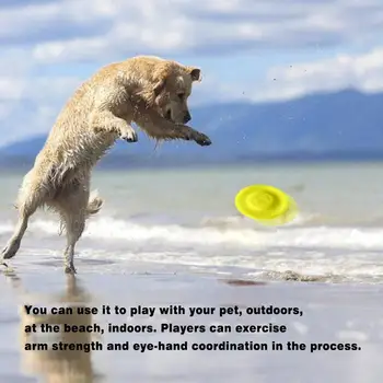 

1 Pcs Creative Mini Dog Flying Disc Soft Silicone Pocket Disc Fun Floating Ufo Decompression Toy Flying Saucer Toy