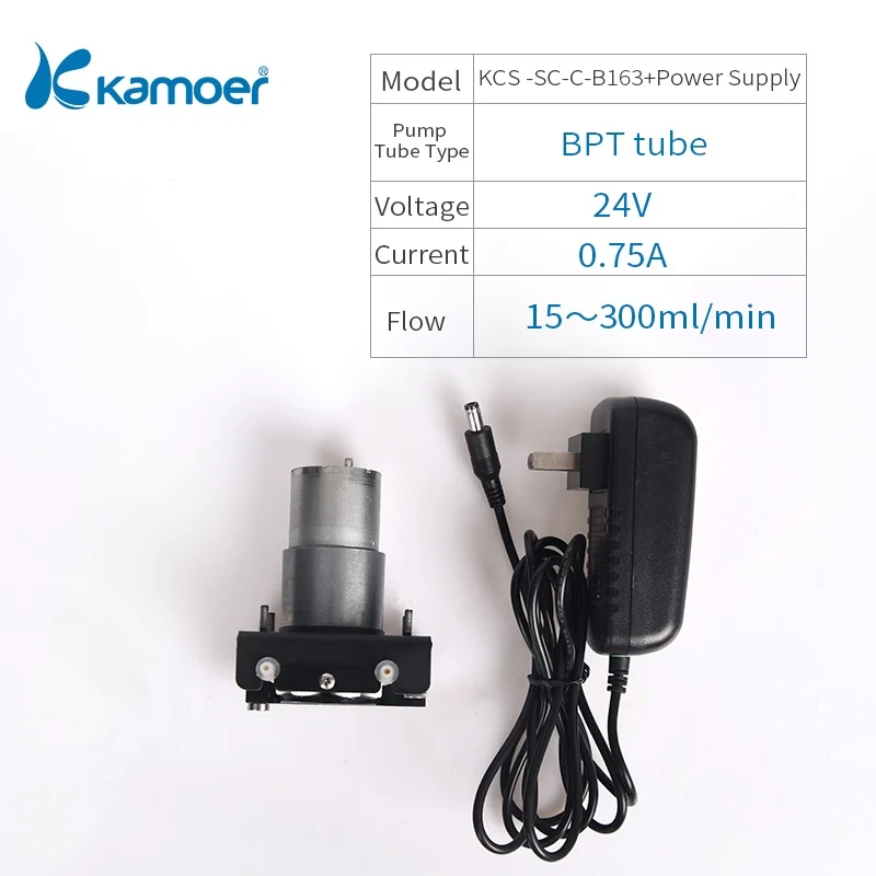 C-B163-Power Supply Kamoer KCS Перистальтический мини-насос 24 В Электрический водяной насос с высокой Перистальтический дозирующий насос с мотором постоянного тока 24 В - Напряжение: C-B163-Power Supply