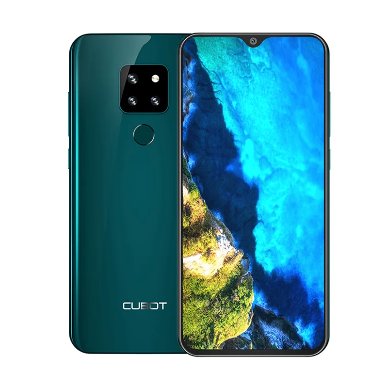 Green Cubot P30 Android 9,0 4 Гб 64 Гб Смартфон 6,3 ''FHD+ экран капли воды 2340*1080 MT6763 Восьмиядерный 4000 мАч Face ID 4G мобильный телефон - Цвет: Green
