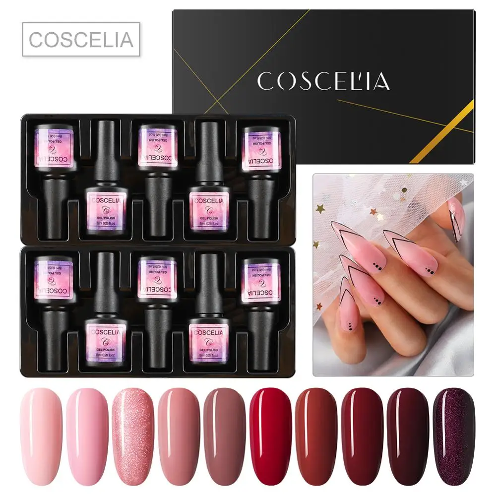 10 шт. набор гель лаков COSCELIA для лака 7/8 мл|Комплекты и наборы| |