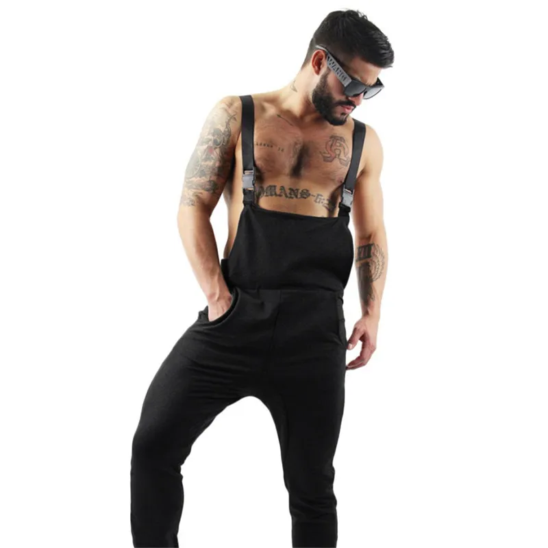 

2019 New Style Men's Ripped Jeans Jumpsuits Hi Street Distressed Denim Bib Overalls For Man Suspender Pants Plus-size S - 4 xl