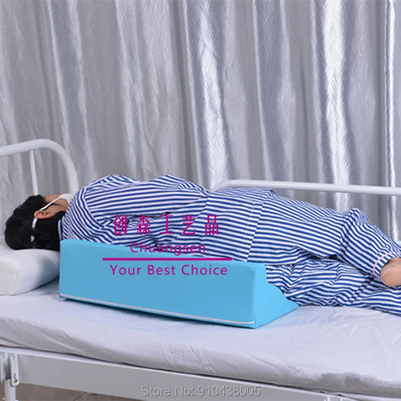 Health care post surgery elevating leg rest pillow with memory foam