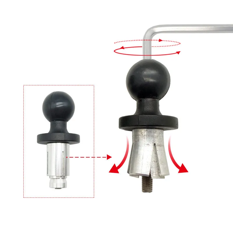 Camera Support Easy Install Hollowed Out Ball Head Mount Phone Holder Practical DIY Fork Stem Base Motorcycle Rubber Bicycle