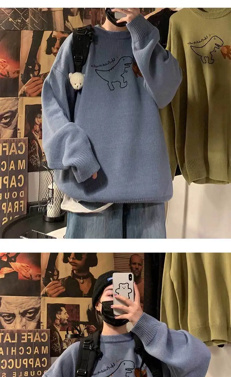 Мужские свитера с принтом, простые, 2XL, свободные, корейские, Харадзюку, мужские, вязаные, высокое качество, Круглый ворот, повседневные, мягкие, толстые, подходят ко всему, модные, шикарные