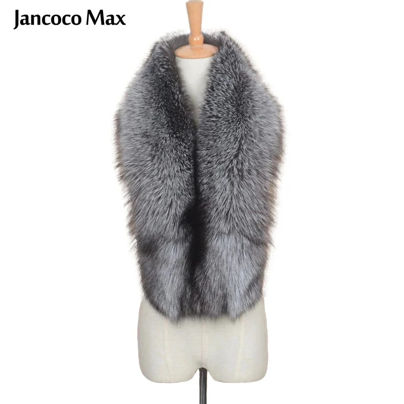Шарф Jancoco Max из натурального Меха чернобурки женский зимний теплый S1641 |