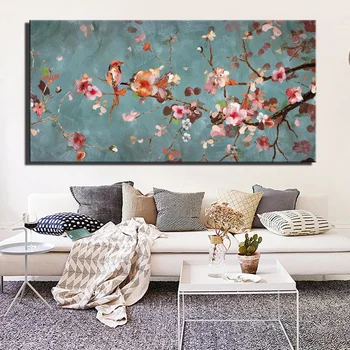 

Plum Blossom Canvas Paintings For Living Room Wall Classical Flowers Wall Art Pictures Large Size Posters And Prints Home Decor