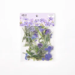 Floral Fantasy: 40 - Piece Transparent Waterproof Sticker Pack (6)