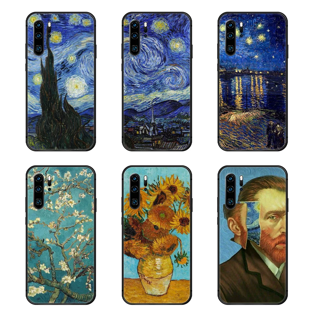 Чехол для телефона с художественным рисунком Ван Гога Корпус Корпуса Huawei P8 P9 P10 P20