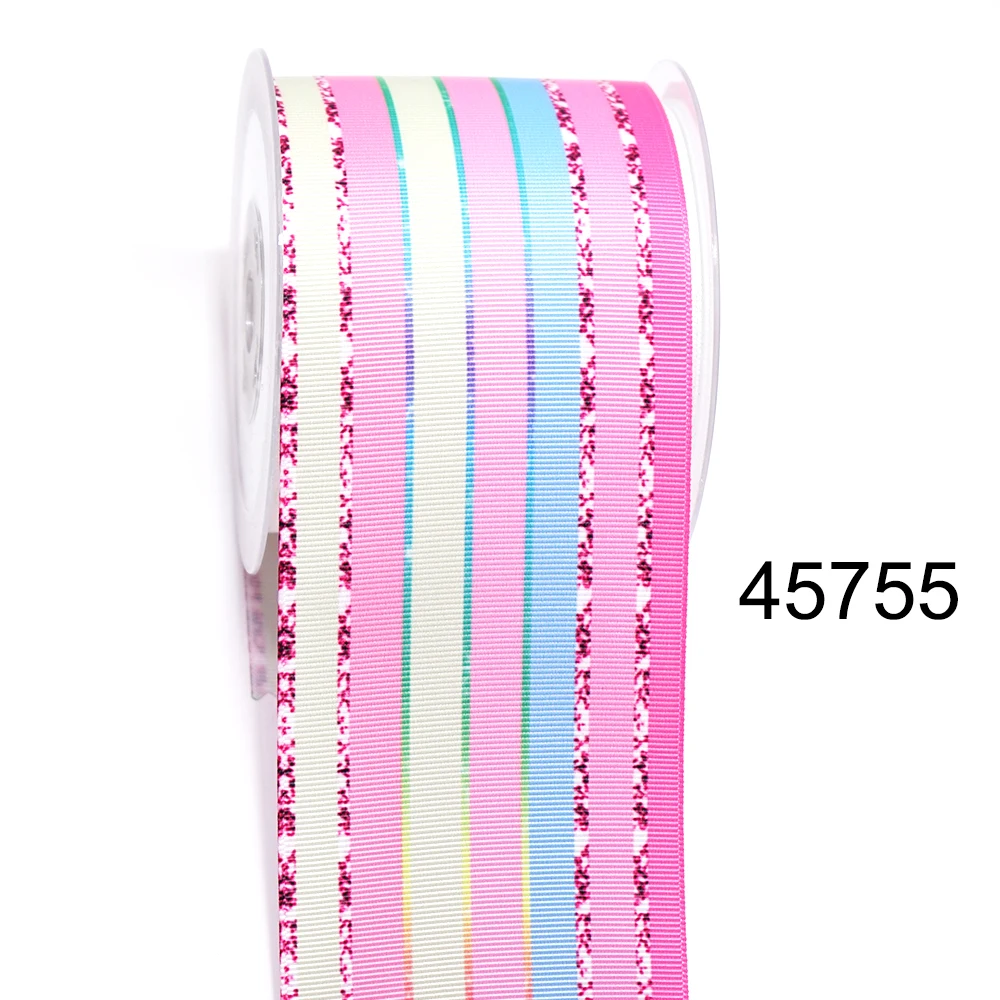 DIY Cartoon Dots And Stars Gradient Color Printed Grosgrain Ribbon For Craft Supplies Sewing Accessories 5 Yards. 43564 images - 6