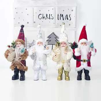 

Simulated Sitting Santa Claus Doll Toy Home Tabletop Christmas Ornament