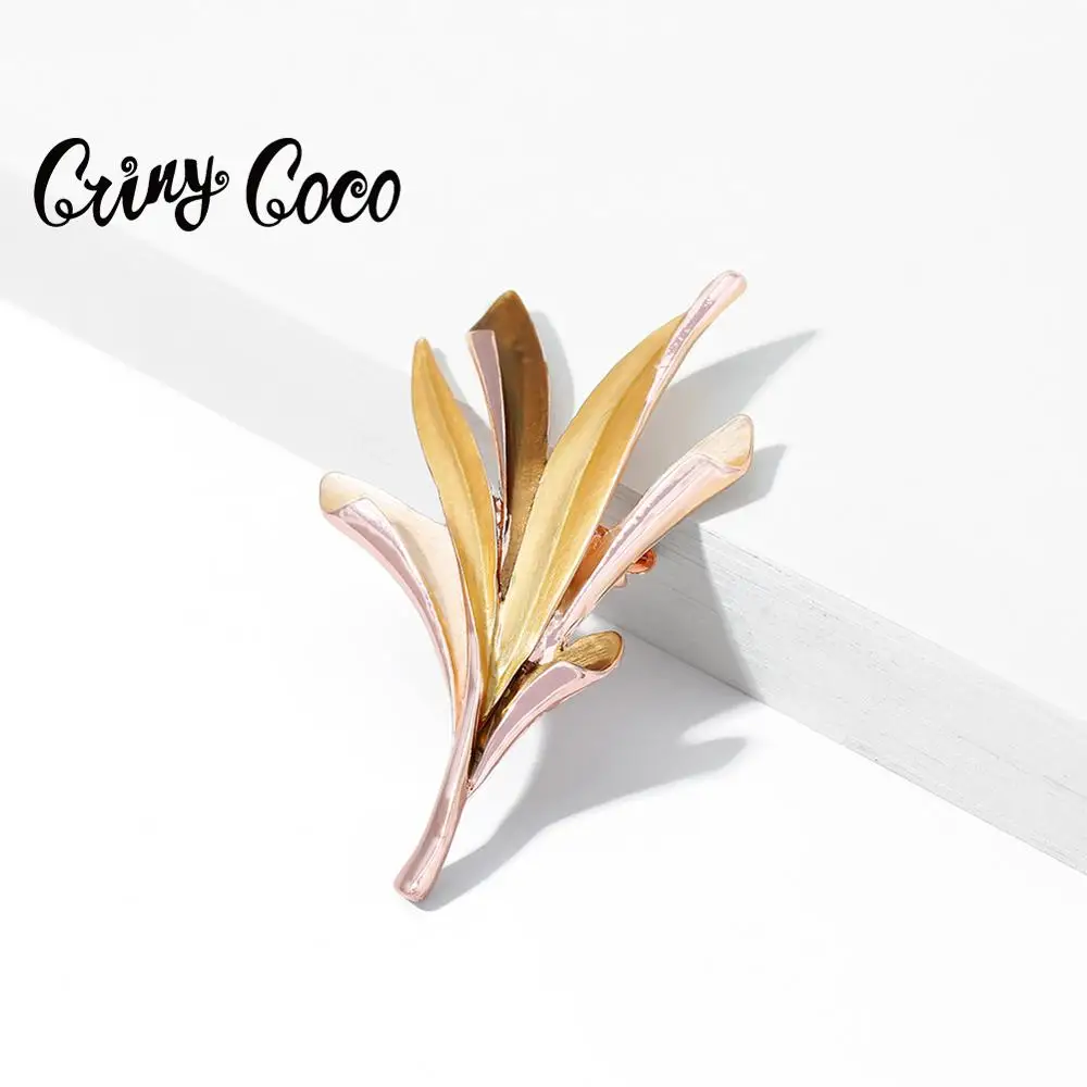Женская Брошь в виде листика Cring Coco брошь желтого цвета с булавкой аксессуар для