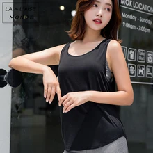 Летний женский спортивный жилет свободная Красивая задняя одежда для фитнеса быстросохнущая футболка с короткими рукавами для бега и фитнеса рубашка для йоги блузка