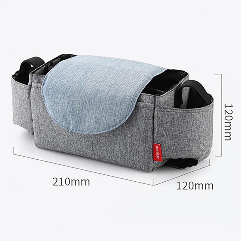 insular Multi-Pocket Baby Stroller Organizer Bag Waterproof Baby Stuff Nappy Hanging Bag Cup Holder Carriage Pram Buggy Cart Bot
