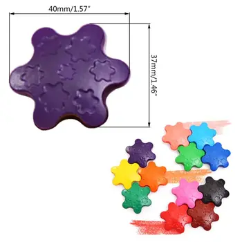 

12 Colors Non-toxic Wax Snowflake Shape Crayons Kids Washable Painting Drawing