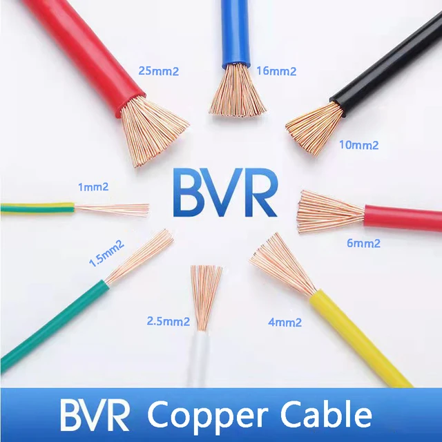 BVR Multi Kupfer Kern Strand Elektrische Kabel 8 6 4 3 2AWG Batterie  Verbindung Weichen Draht