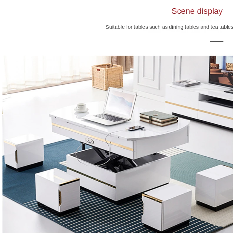 Multifunctional Folding Table Lifting Frame, Wired Remote Control Coffee Table Lifter, Intelligent Electric Lifter