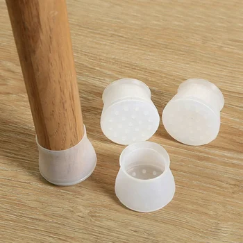 

4pc Table Chair Leg Silicone Cap Pad Furniture Table Feet Cover Floor Protector Non-slip Table Chair Mat Caps Foot Protection