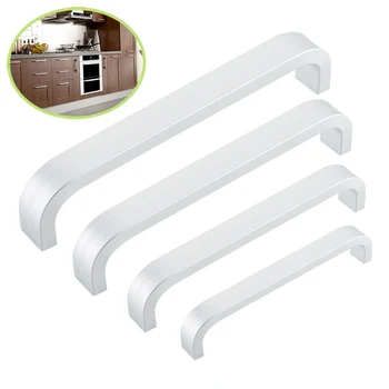 Aluminum Long Knob Cabinet Furniture Door Handles Knobs Bedroom Closet Dresser Kitchen Drawer Pulls SNO88