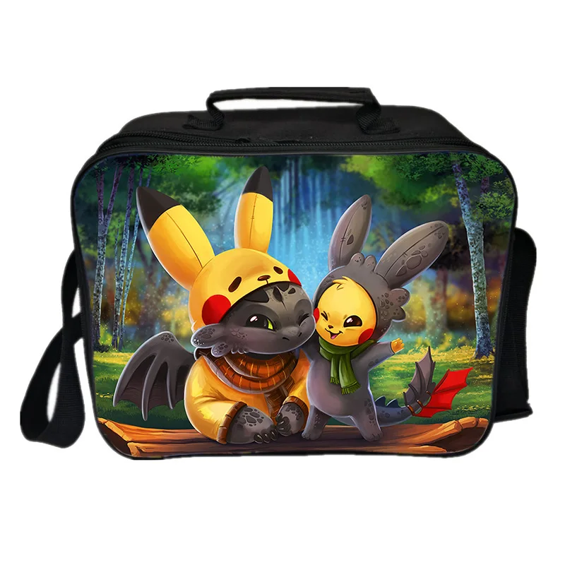 

Pikachu How to Train Your Dragon Lunch Bag Stitch Cooler Bag Insulation Thermal Lunch Container Fresh Ice Pack Picnic Camping