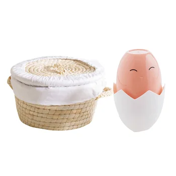 

Cute Chicken Toothbrush Holder Rinse Cup Set Couple Brush Teeth Cup & Outdoor Insulation Taro Basket Home Rattan Bamboo