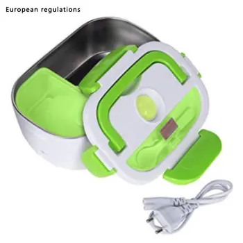

Double layer Heated Lunch Box Portable Electric Heating Food Warmer Electric Lunch Box 1 Food Storage Box for Kitchen Tool