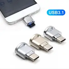 

Mini Metal USB 3.1 Micro Secure Digital TF Memory Type-C Card Reader OTG Adapter