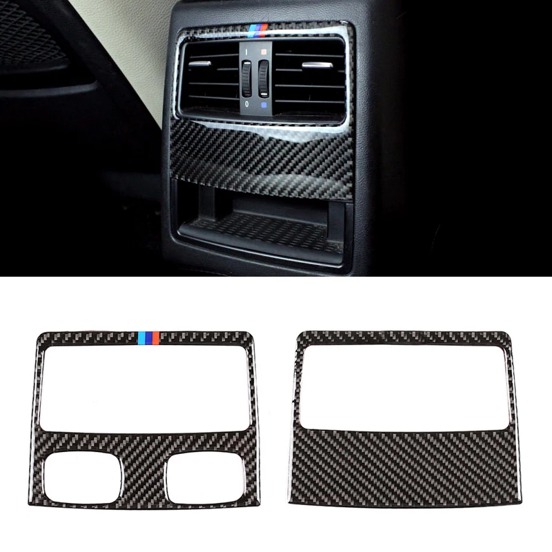 

For BMW 3 Series E90 2005 2006 2007 2008 2009 2010 2011 2012 Carbon Fiber Rear Air Condition Vent Air Outlet Frame Cover Trim