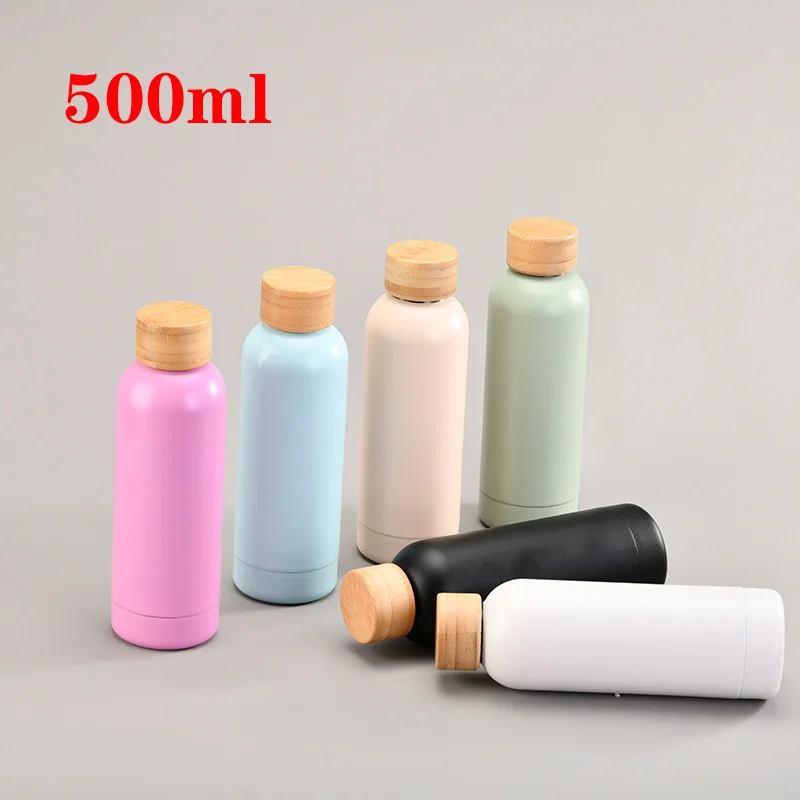 

500ml Insulated Cup Vacuum Flask Sport Thermos Bottle Small Mouth Kettle 304 Stainless Steel Water Tumbler Fitness Cup