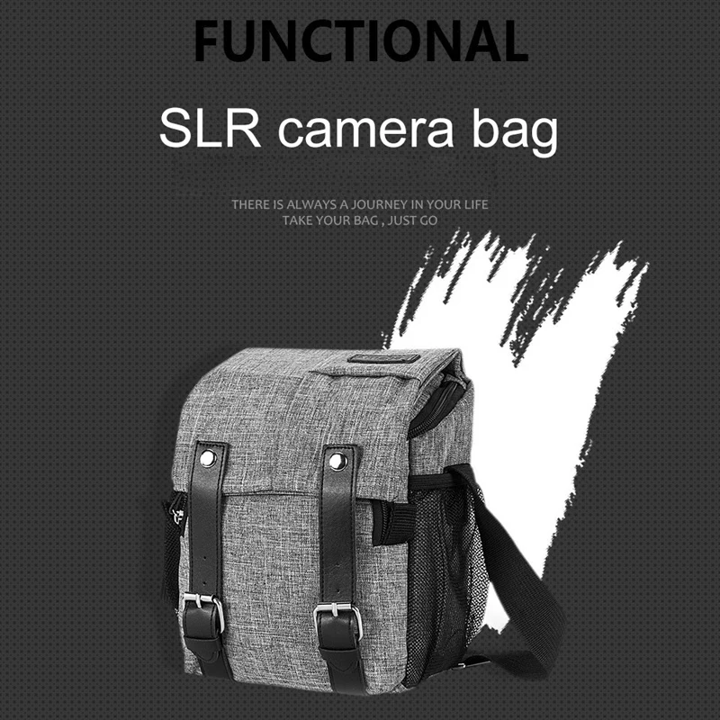 10 дюймов сумка для камеры Водонепроницаемая нейлоновая кожаная отделка Dslr Slr Противоударная мягкая сумка для камеры