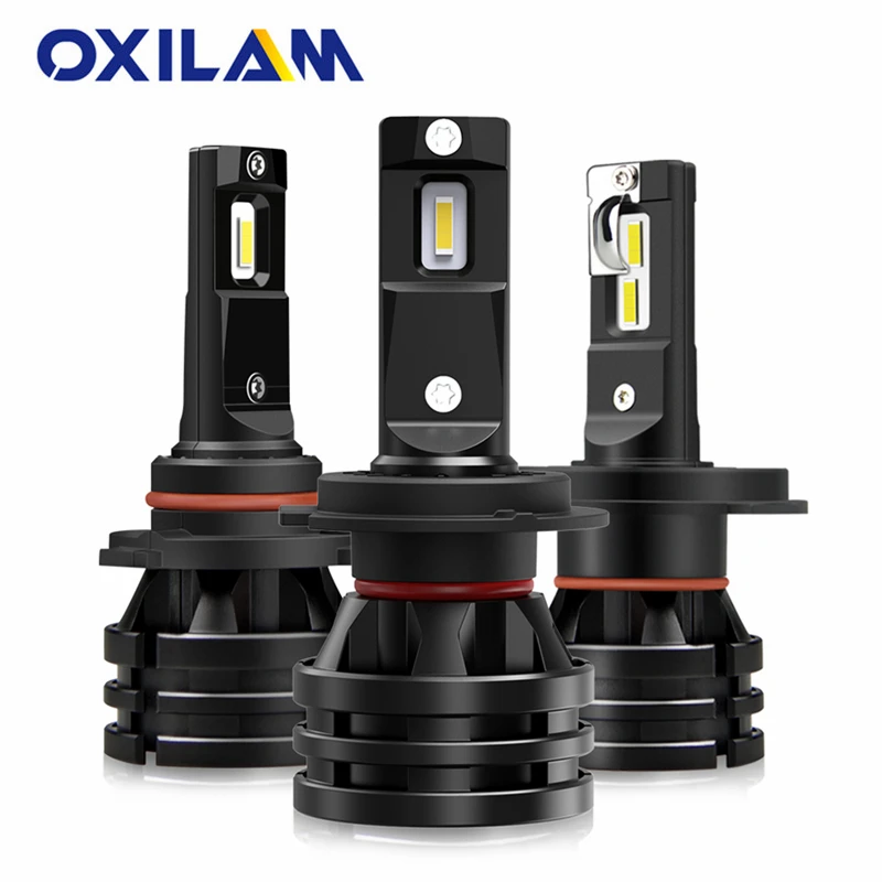 OXILAM светодиодный автомобильные лампочки H4 H7 H8 H9 H11 H1 HB3 HB4 9005 9006 светодиодный фар автомобильная лампа Turbo лампы для автомобиля 12V 24V с can-bus