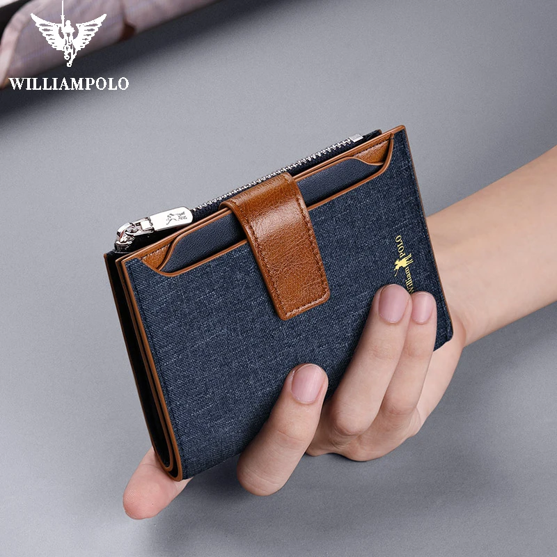 Кошелек WILLIAMPOLO Wen RFID с двойной застежкой на молнии и карманом модный роскошный