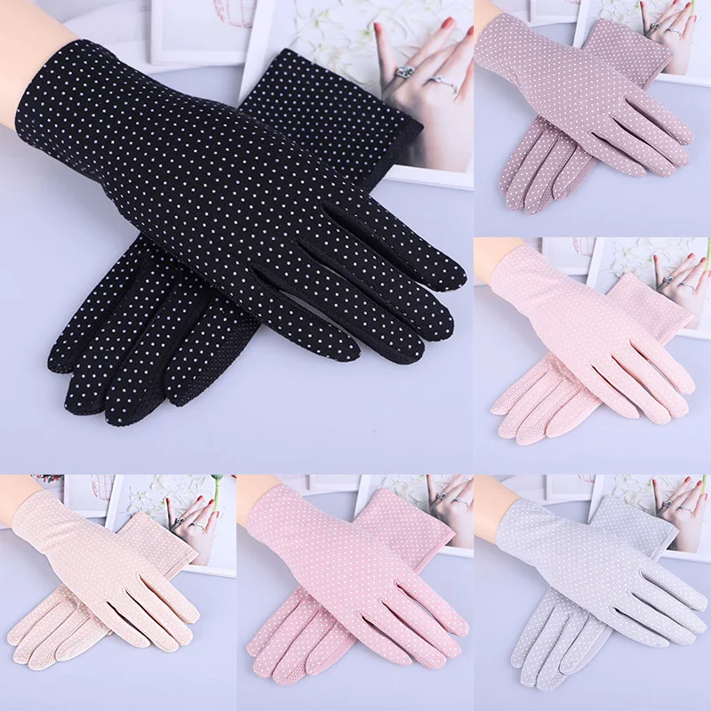 Gloves Womens Thin Summer Spring Cotton Gloves Driving Ladies 1