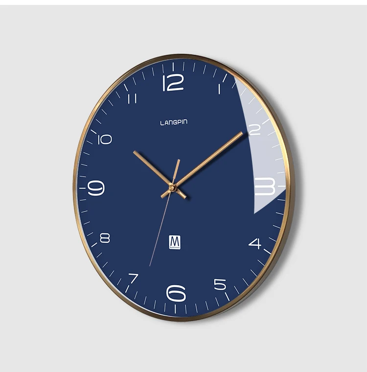 Nordic Wall Clock Modern Design Metal Minimalist Silent Wall Clock Quartz Relogio De Parede Living Room Home Decor SS60WC