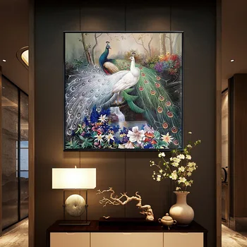 

Cross Stitch New Modern European Style Small Couples Bird of Juno Full Stick Of 5d Round Drill Point Diamond Home Decoration