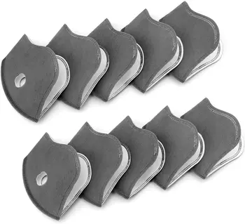 

Five-layer Activated Carbon Filters Replaceable Filter Inserts and Exhaust Valves Replacement Parts for Face Covering