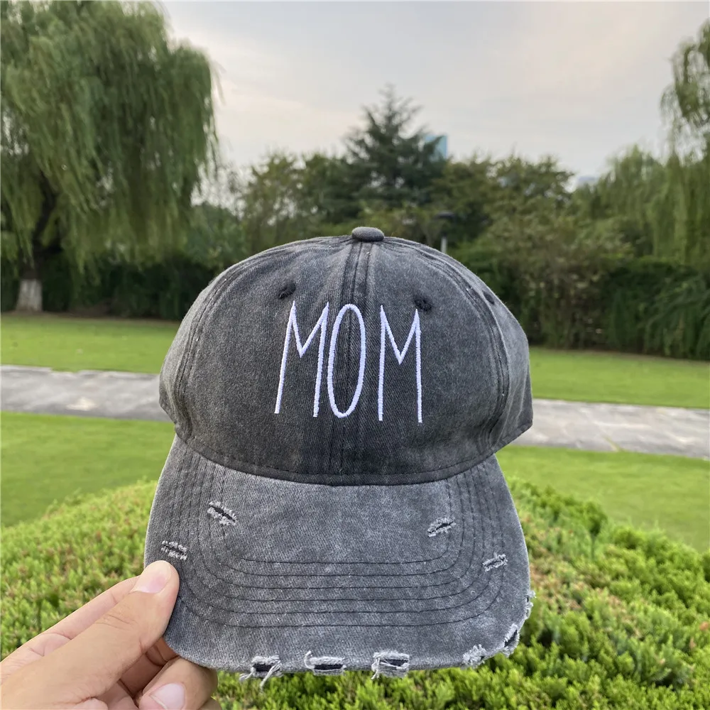 Couples Embroidery Dad Mom Baseball Caps For Men Women Fashion Black Washed Denim Snapback Cap Hip Hop Dad Hats Unisex Gorras 4