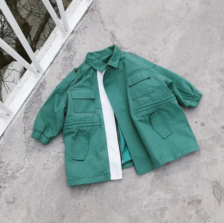 Новое поступление, пальто для девочек Модные осенние хлопковые куртки с длинными рукавами для девочек 1-7 лет, PZ912